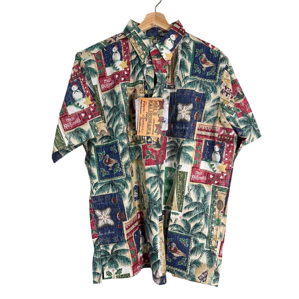 Reyn Spooner Mele Kalikimaka 2008 Christmas Shirt L